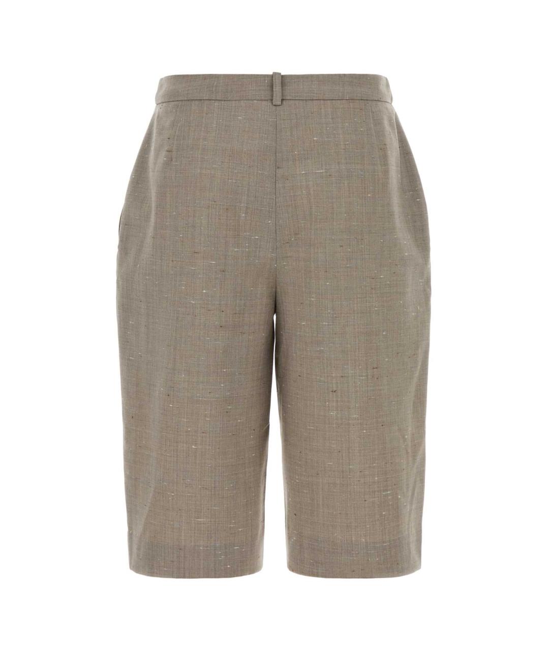 LOULOU STUDIO Бежевые шерстяные шорты, фото 2