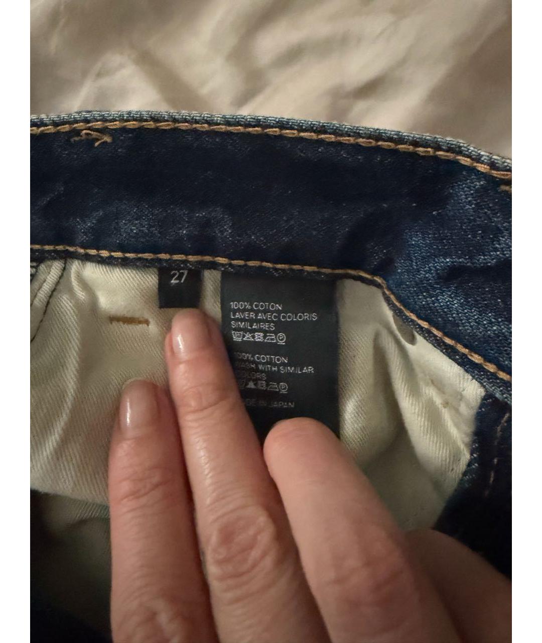 CELINE Темно-синие хлопковые прямые джинсы, фото 3