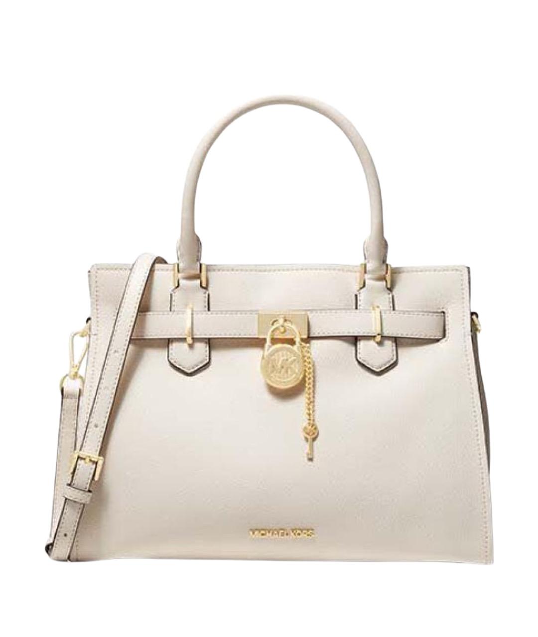 MICHAEL KORS Белая кожаная сумка с короткими ручками, фото 1