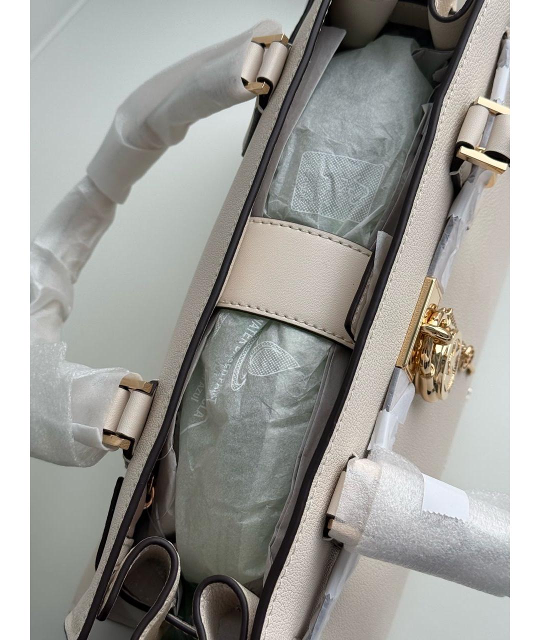 MICHAEL KORS Белая кожаная сумка с короткими ручками, фото 8