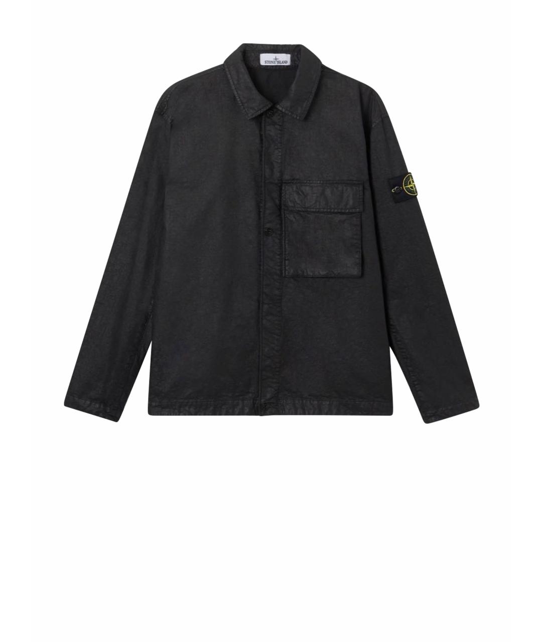 STONE ISLAND Черная хлопковая куртка, фото 1