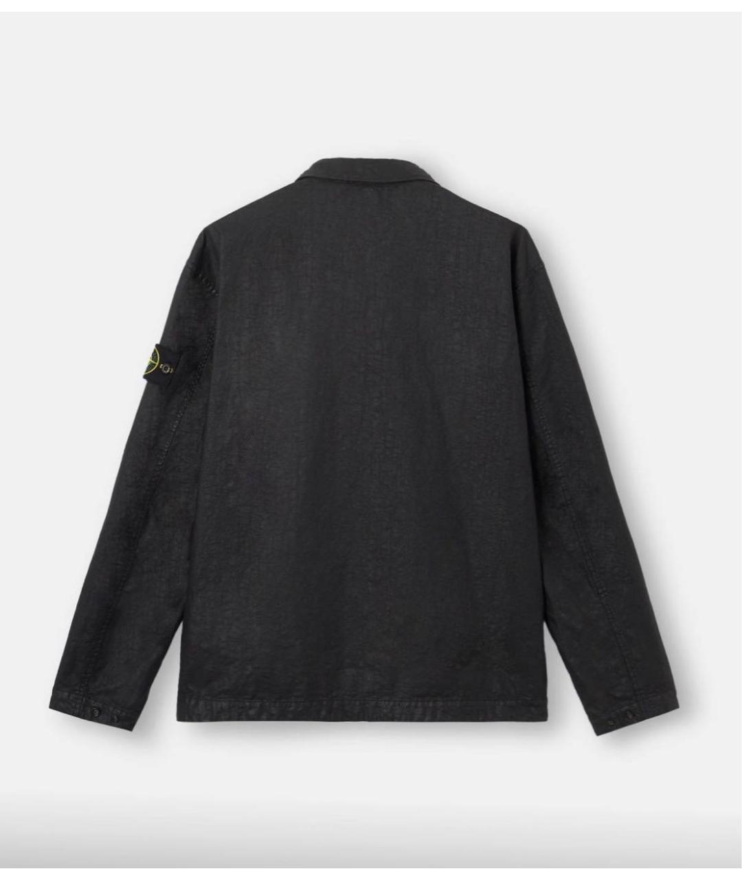 STONE ISLAND Черная хлопковая куртка, фото 2