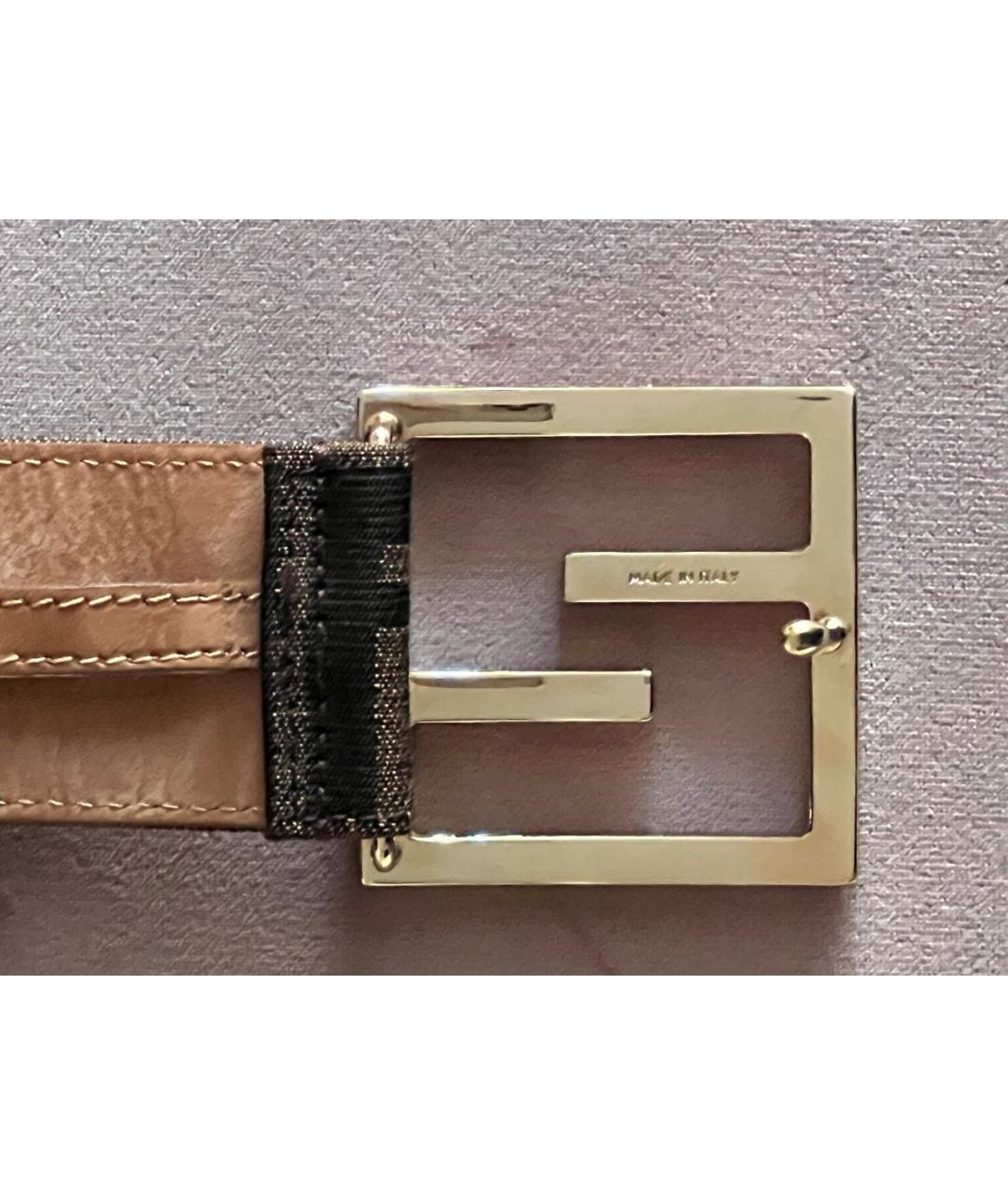 FENDI Коричневый кожаный ремень, фото 6
