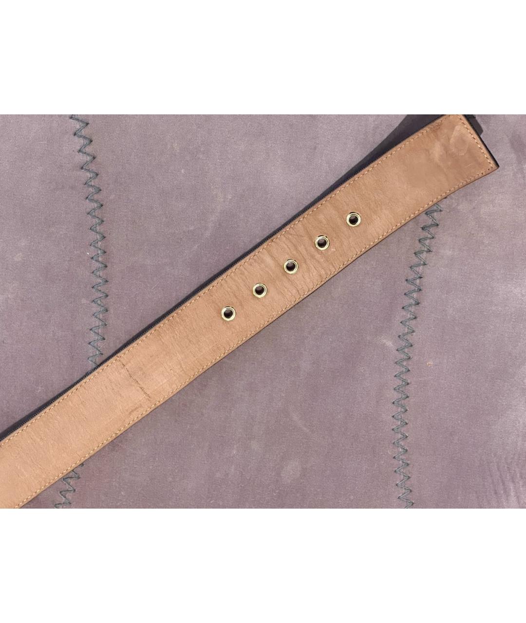 FENDI Коричневый кожаный ремень, фото 7