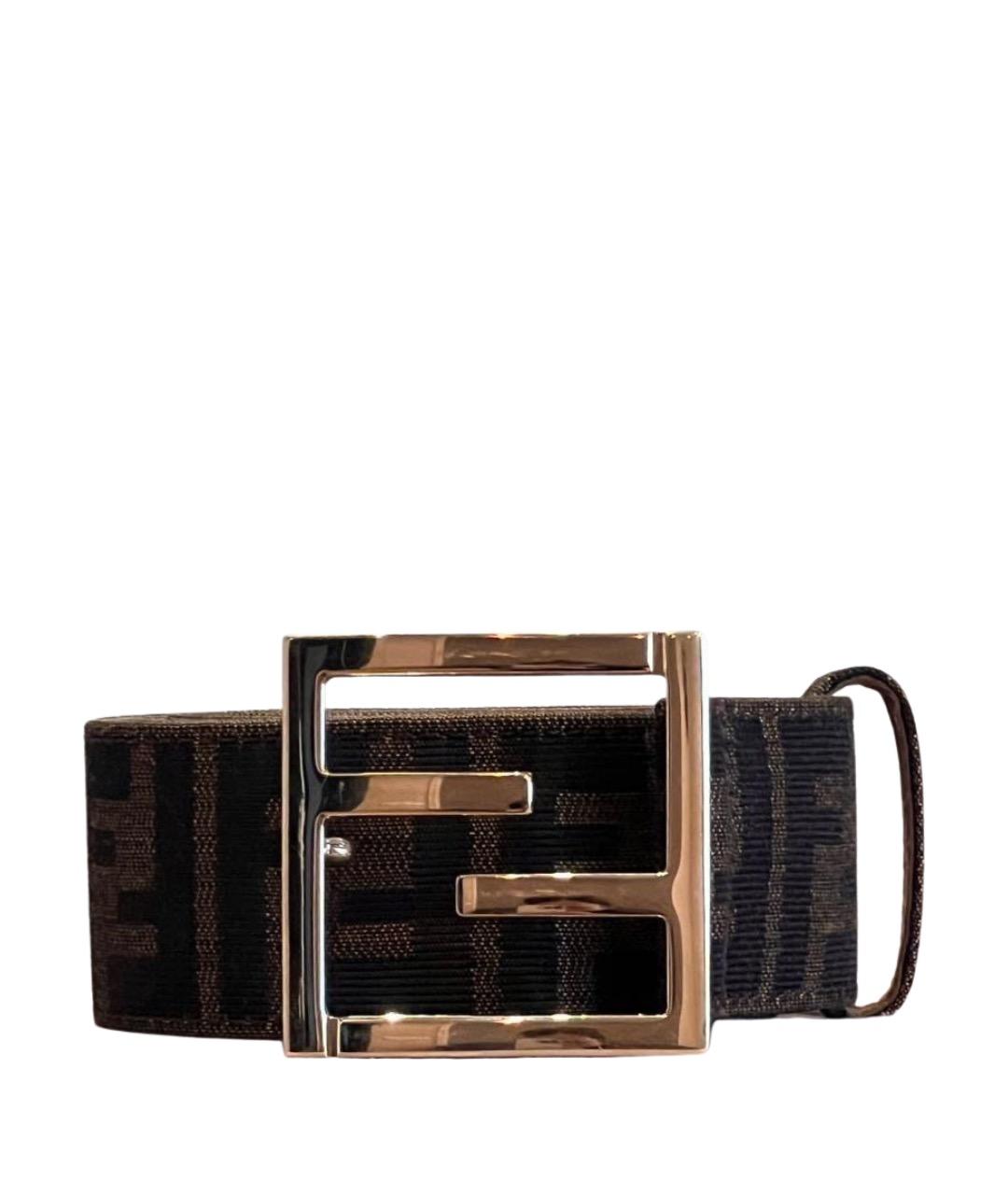 FENDI Коричневый кожаный ремень, фото 1