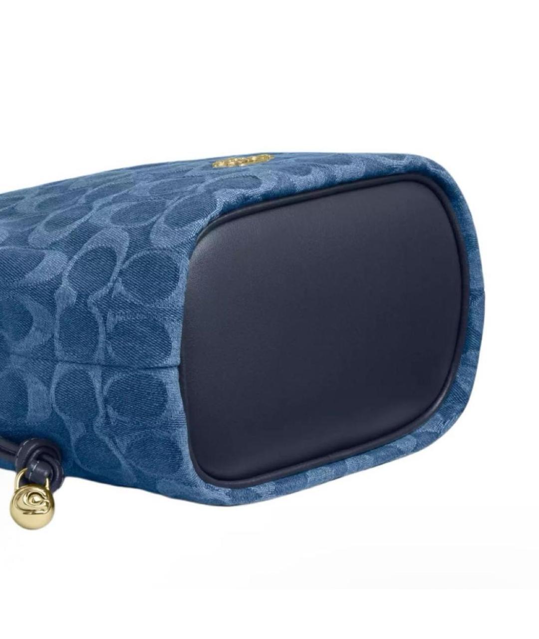 COACH Синяя деним сумка через плечо, фото 5