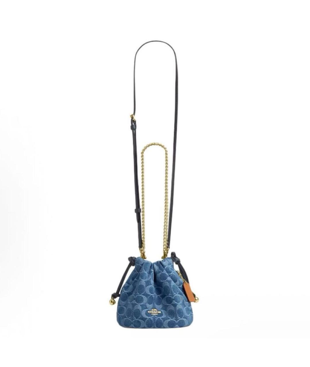 COACH Синяя деним сумка через плечо, фото 2