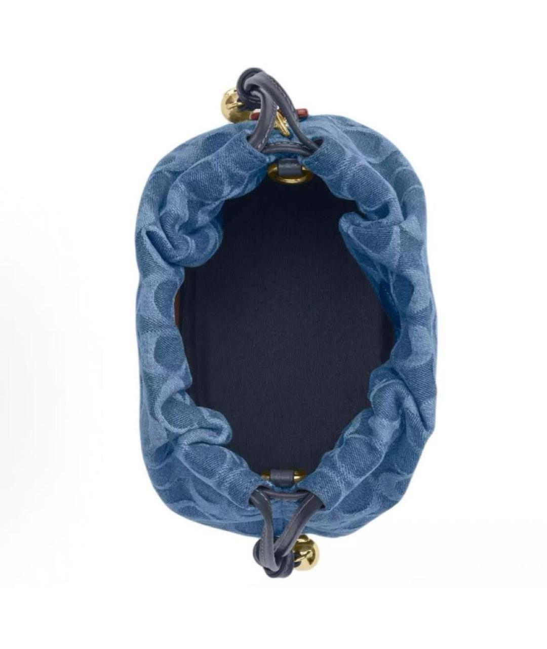COACH Синяя деним сумка через плечо, фото 4