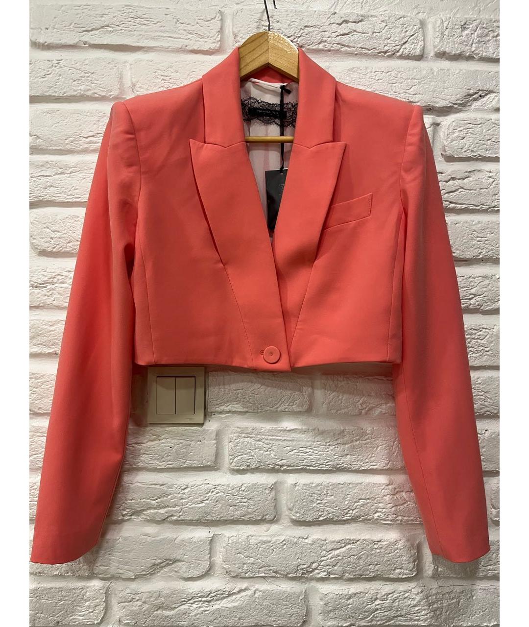 PATRIZIA PEPE Коралловый полиэстеровый жакет/пиджак, фото 8