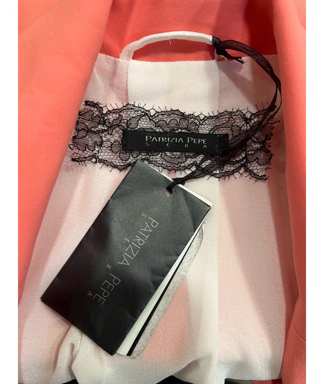 PATRIZIA PEPE Коралловый полиэстеровый жакет/пиджак, фото 3