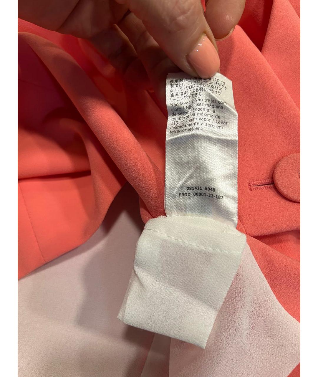 PATRIZIA PEPE Коралловый полиэстеровый жакет/пиджак, фото 6