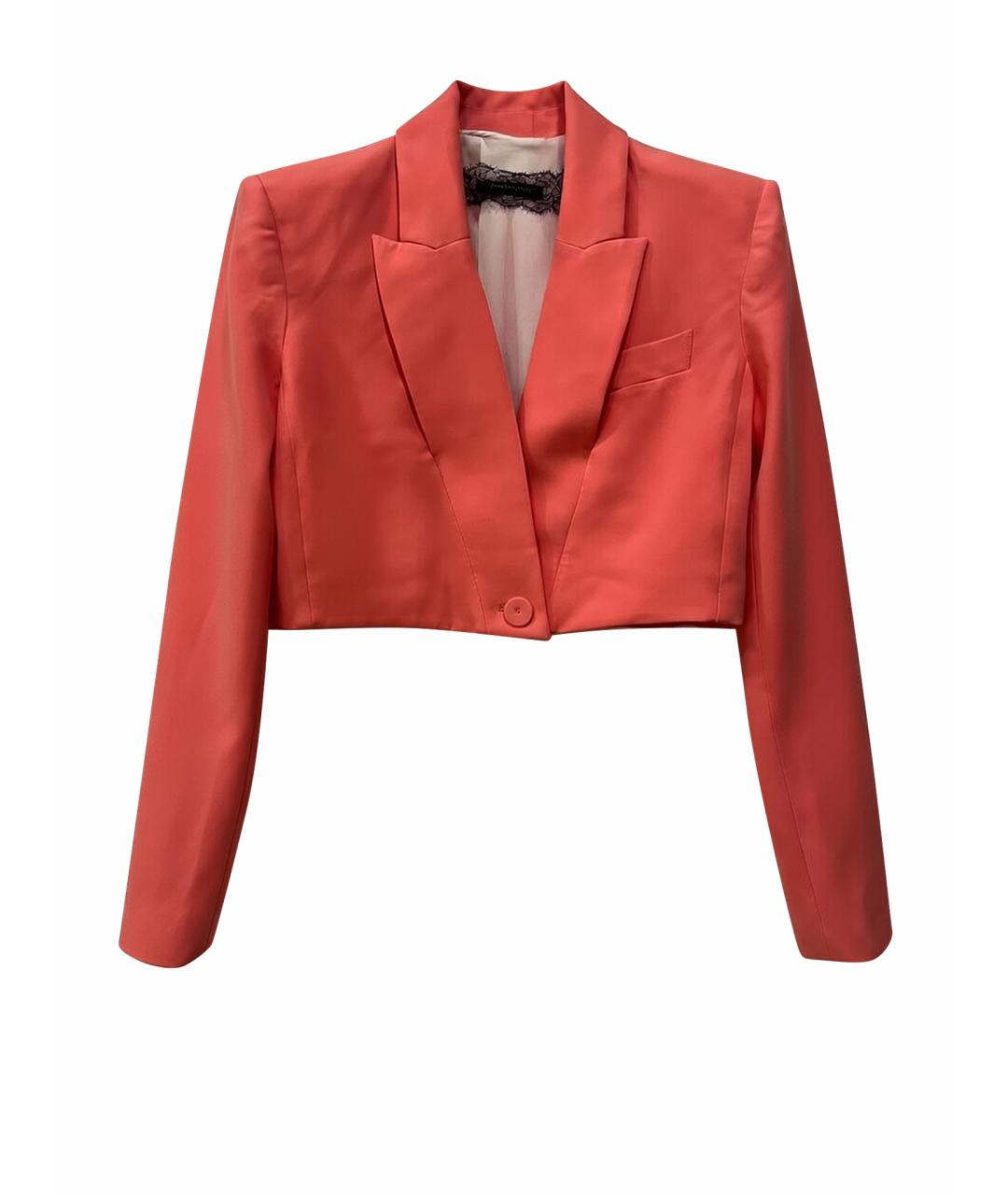 PATRIZIA PEPE Коралловый полиэстеровый жакет/пиджак, фото 1