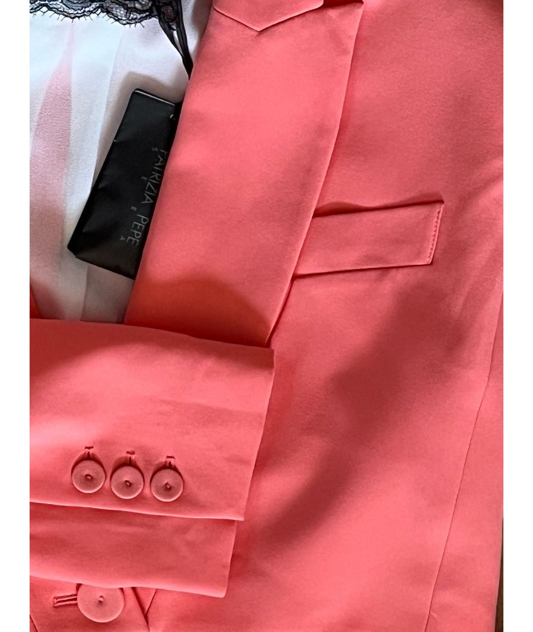 PATRIZIA PEPE Коралловый полиэстеровый жакет/пиджак, фото 4