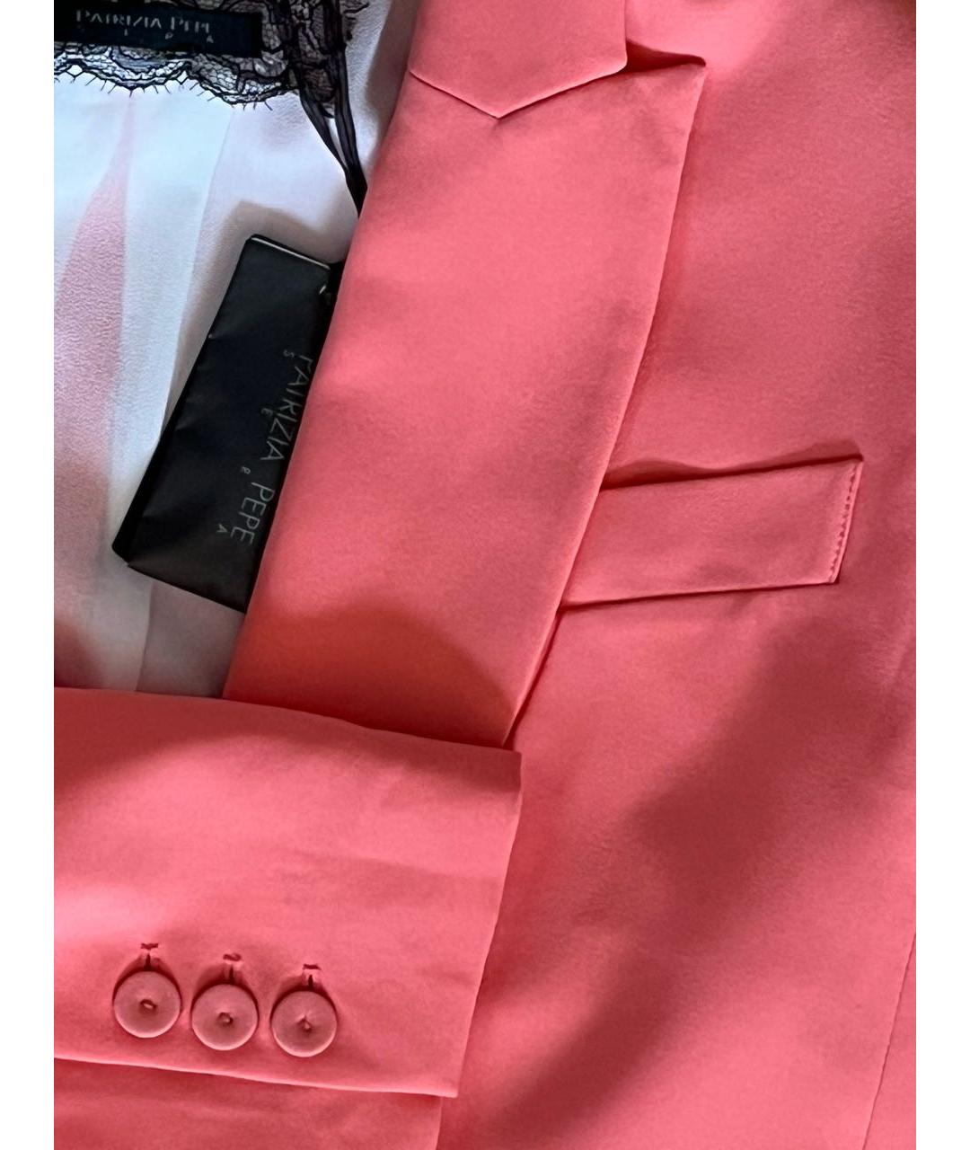 PATRIZIA PEPE Коралловый полиэстеровый жакет/пиджак, фото 7