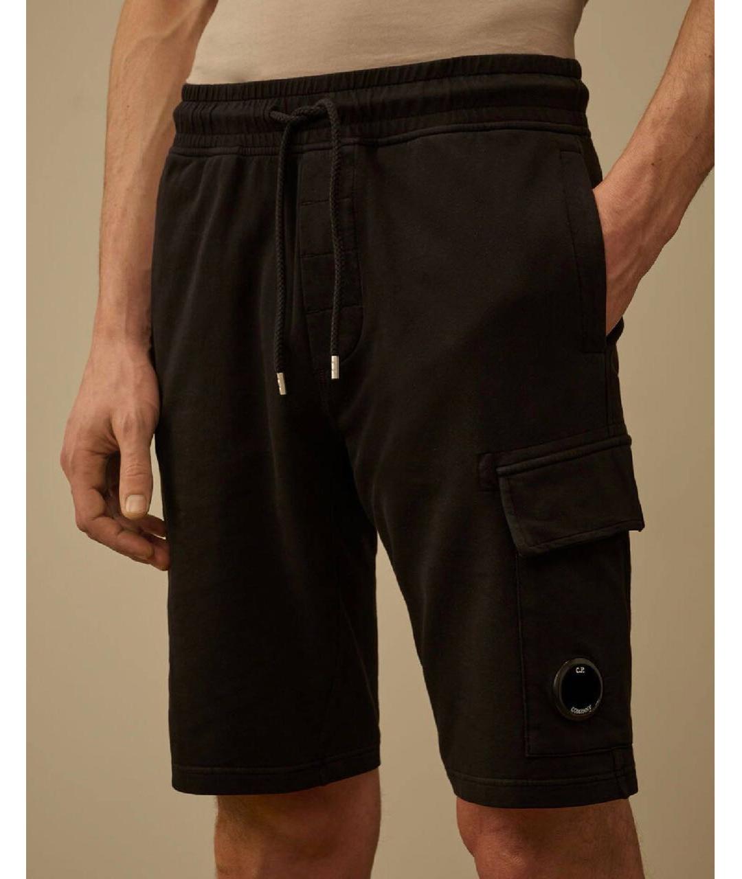 CP COMPANY Черные хлопковые шорты, фото 2