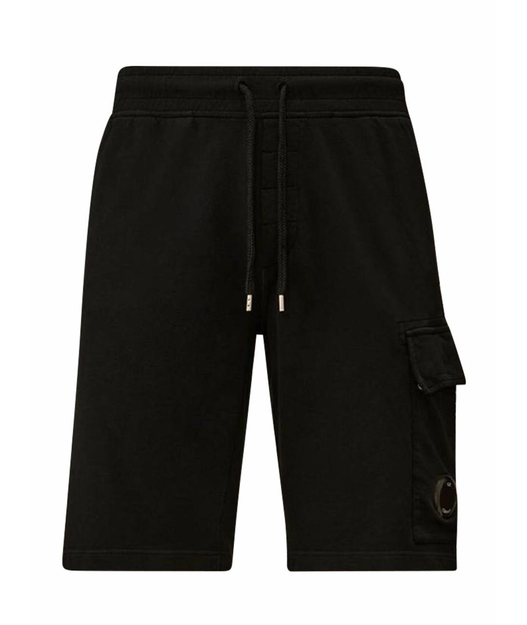 CP COMPANY Черные хлопковые шорты, фото 1