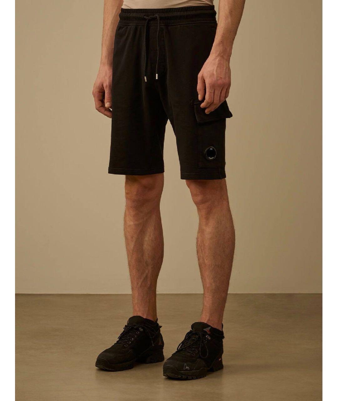 CP COMPANY Черные хлопковые шорты, фото 4
