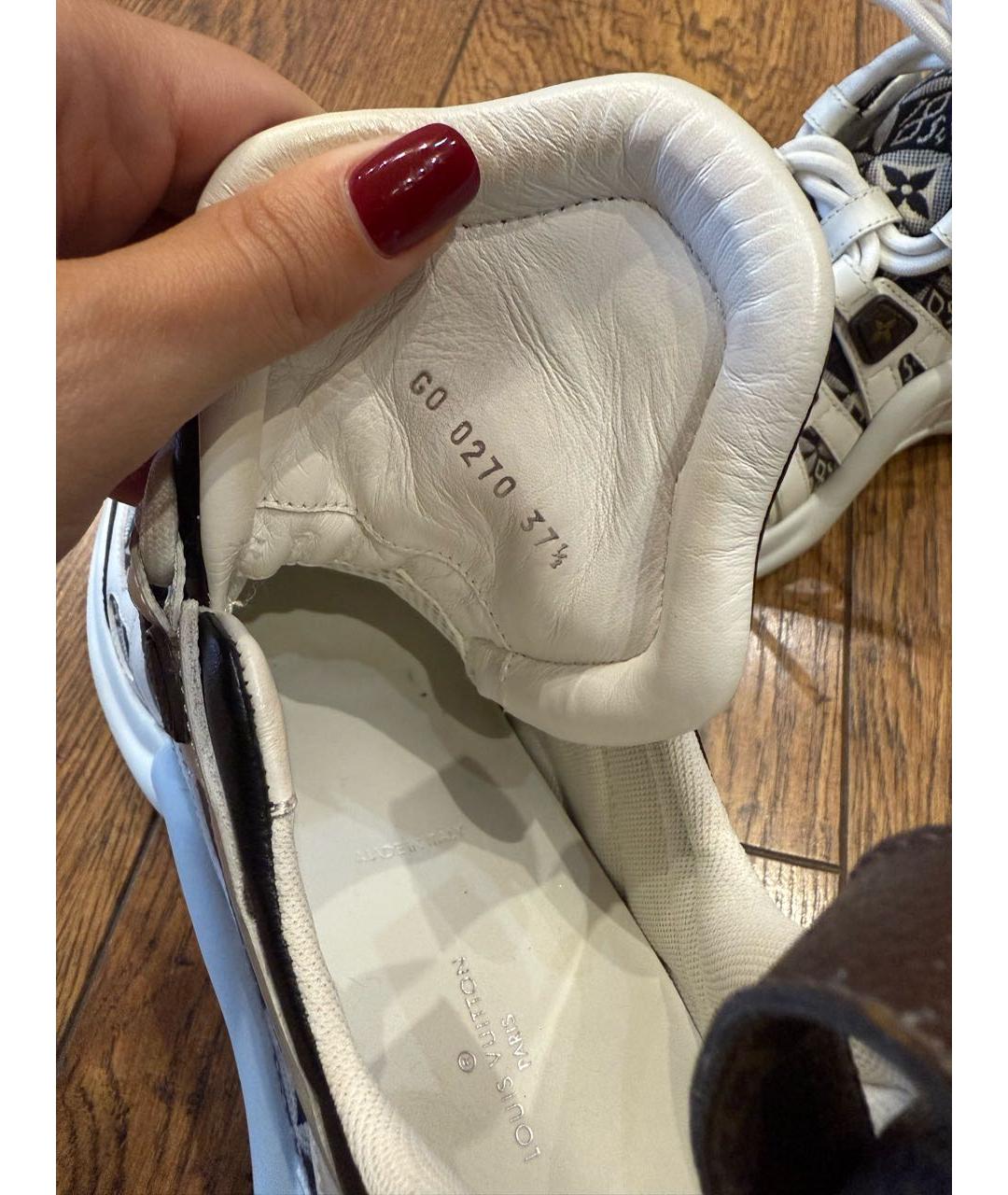 LOUIS VUITTON Темно-синие текстильные кроссовки, фото 3