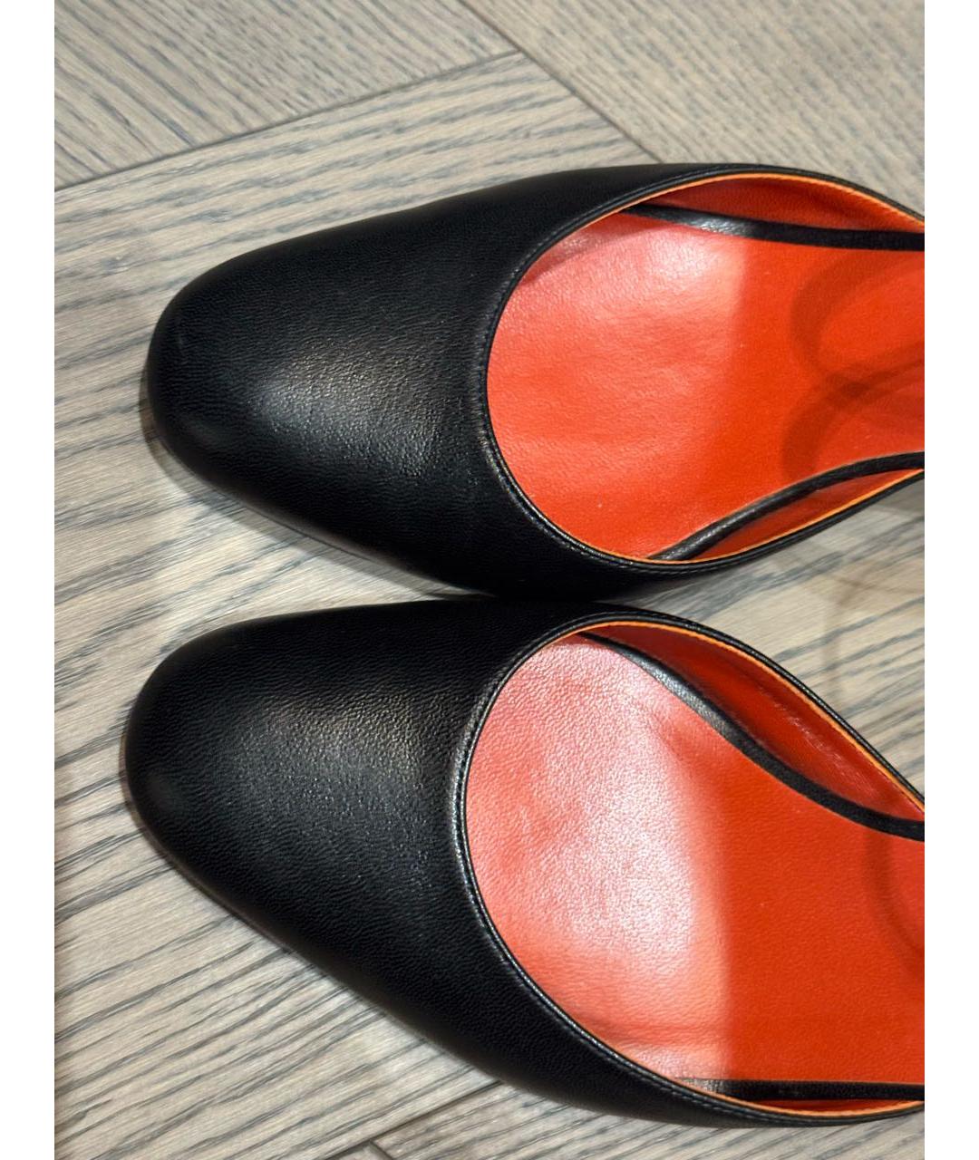 HERMES Черные кожаные туфли, фото 3