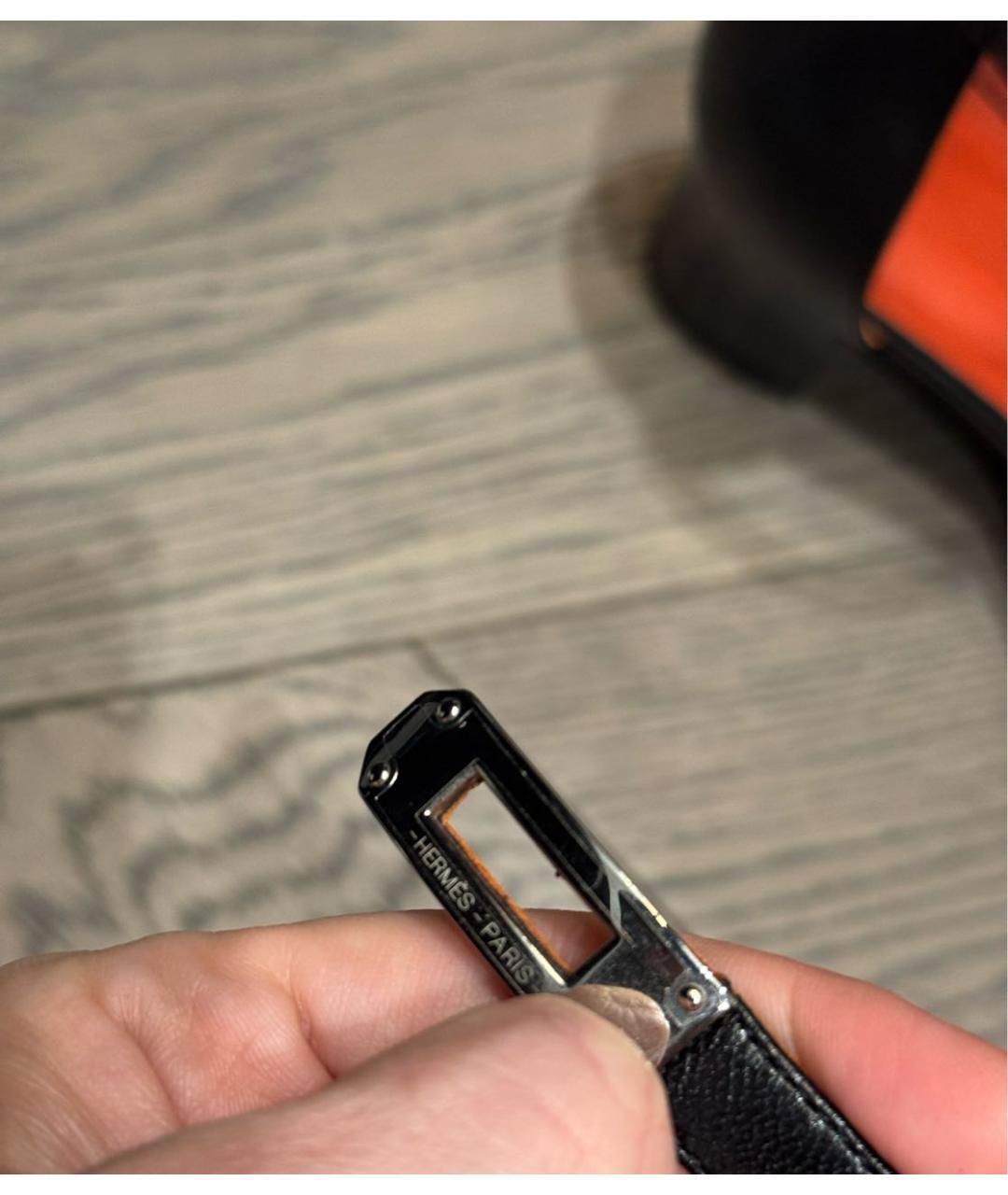 HERMES Черные кожаные туфли, фото 7