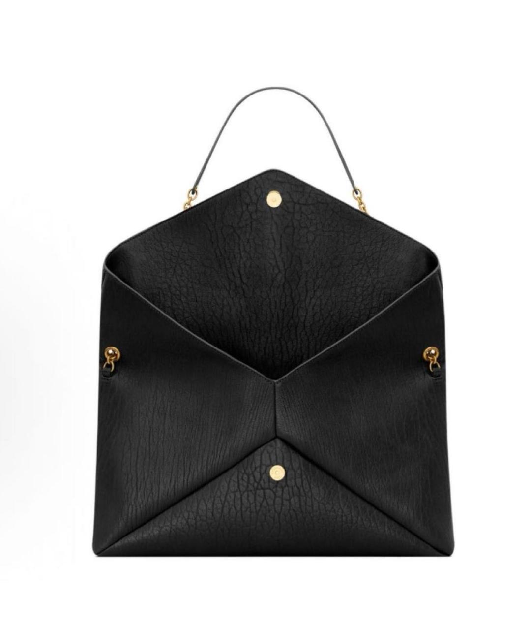 SAINT LAURENT Черная кожаная сумка через плечо, фото 5