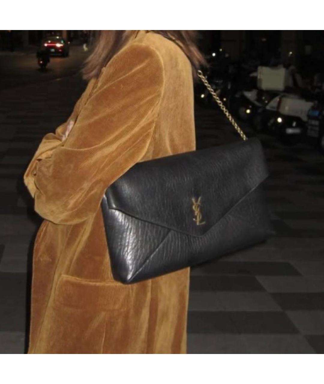 SAINT LAURENT Черная кожаная сумка через плечо, фото 7