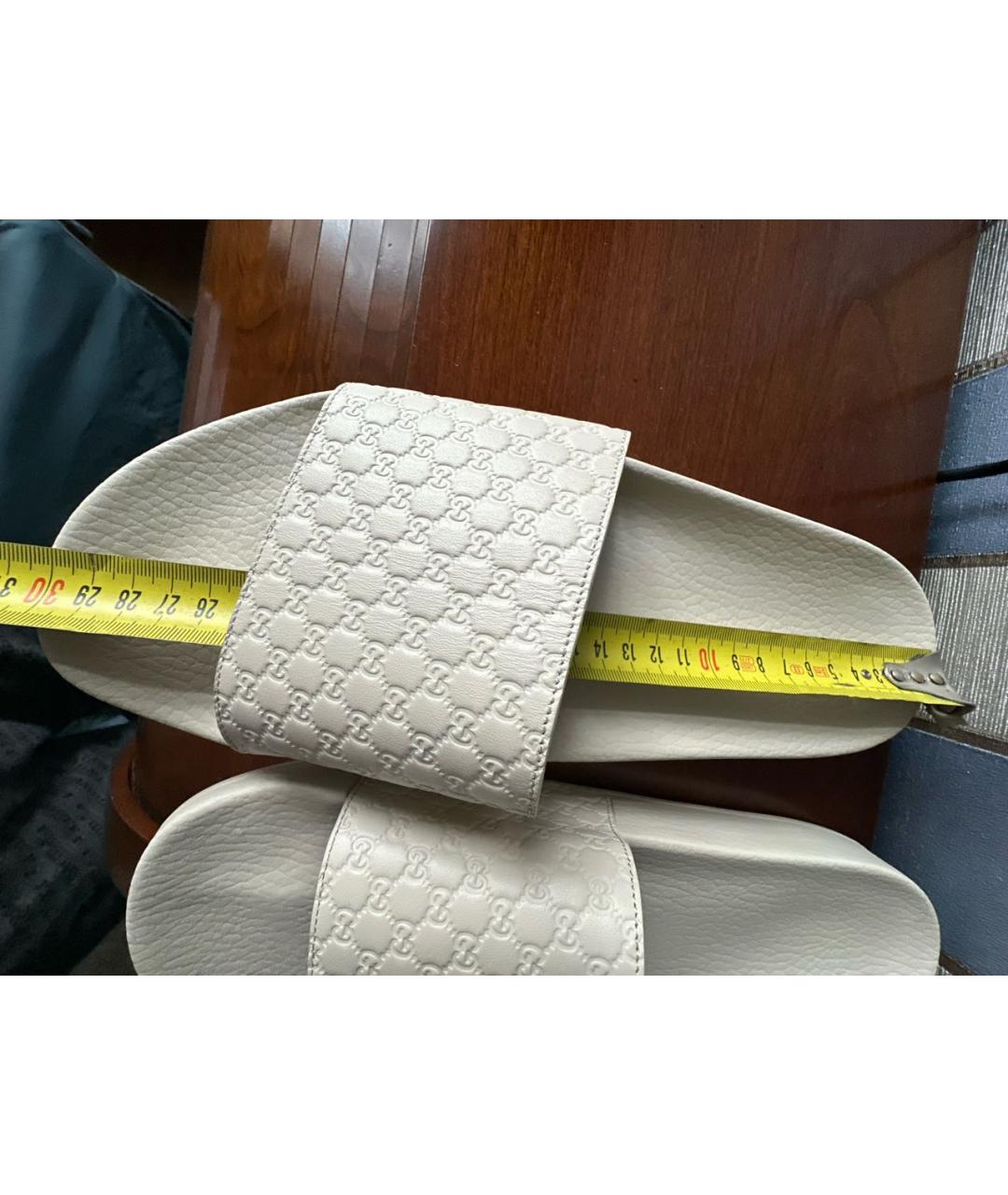 GUCCI Бежевые шлепанцы, фото 6