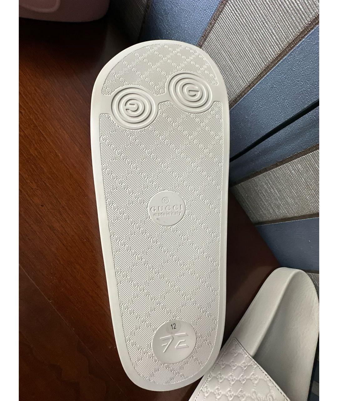 GUCCI Бежевые шлепанцы, фото 8