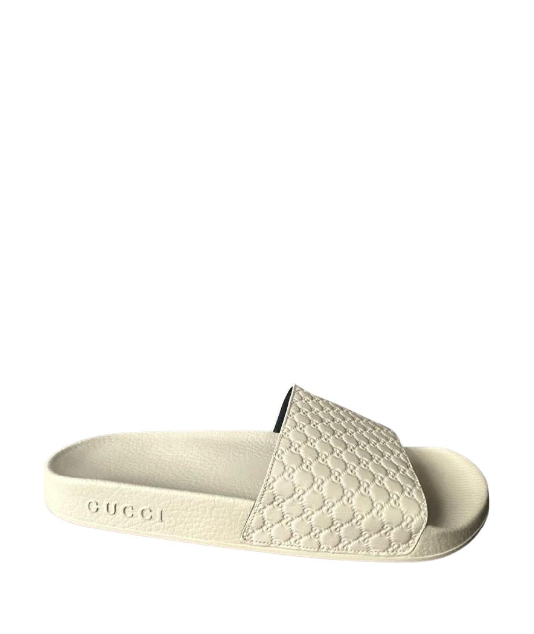 GUCCI Бежевые шлепанцы, фото 1