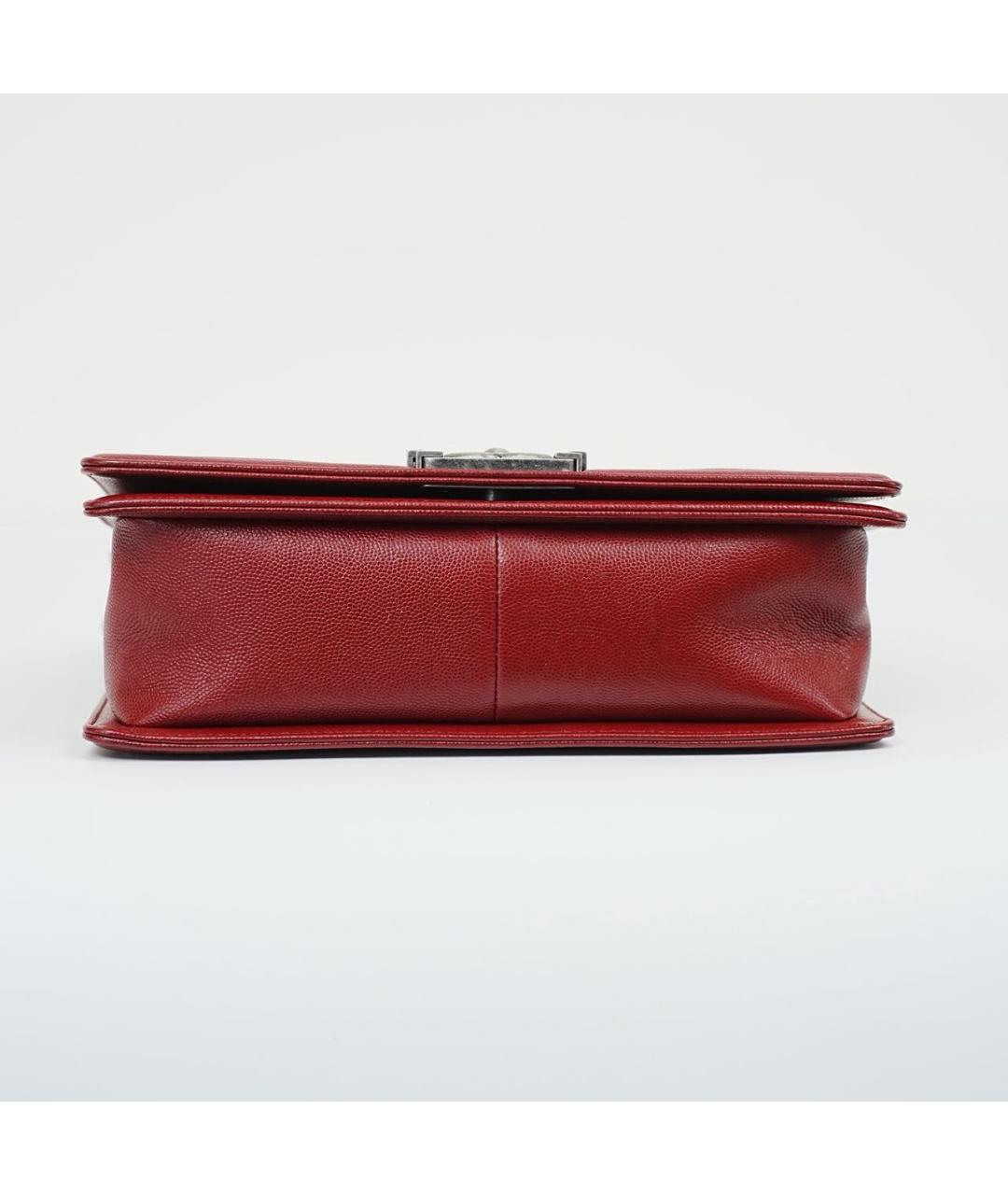 CHANEL Красная кожаная сумка через плечо, фото 7