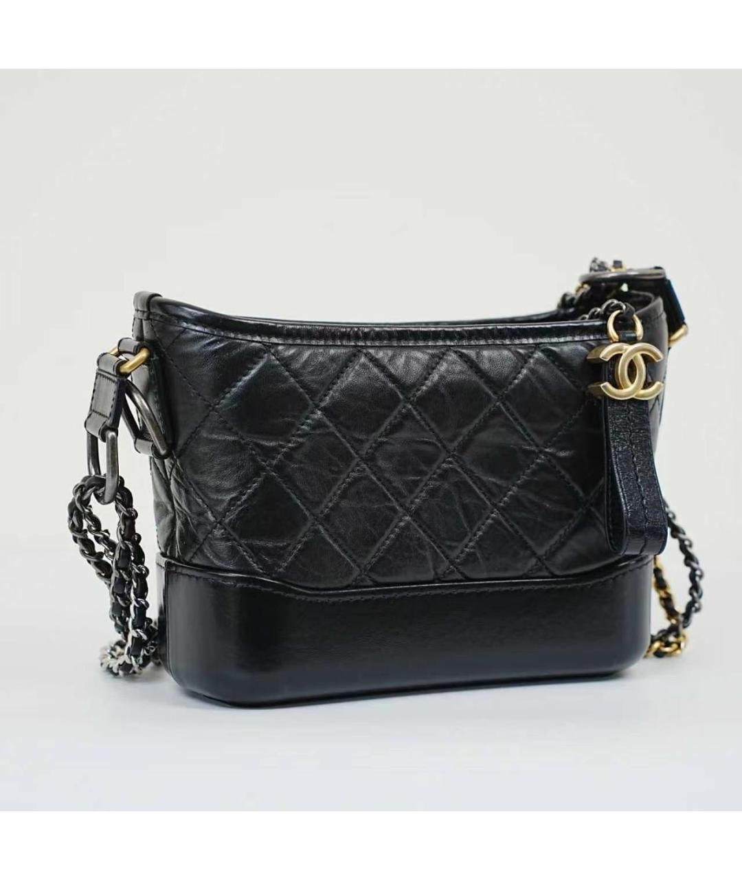 CHANEL Черная кожаная сумка через плечо, фото 2