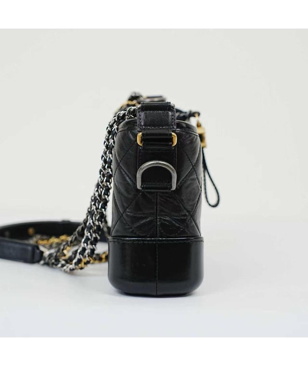 CHANEL Черная кожаная сумка через плечо, фото 5