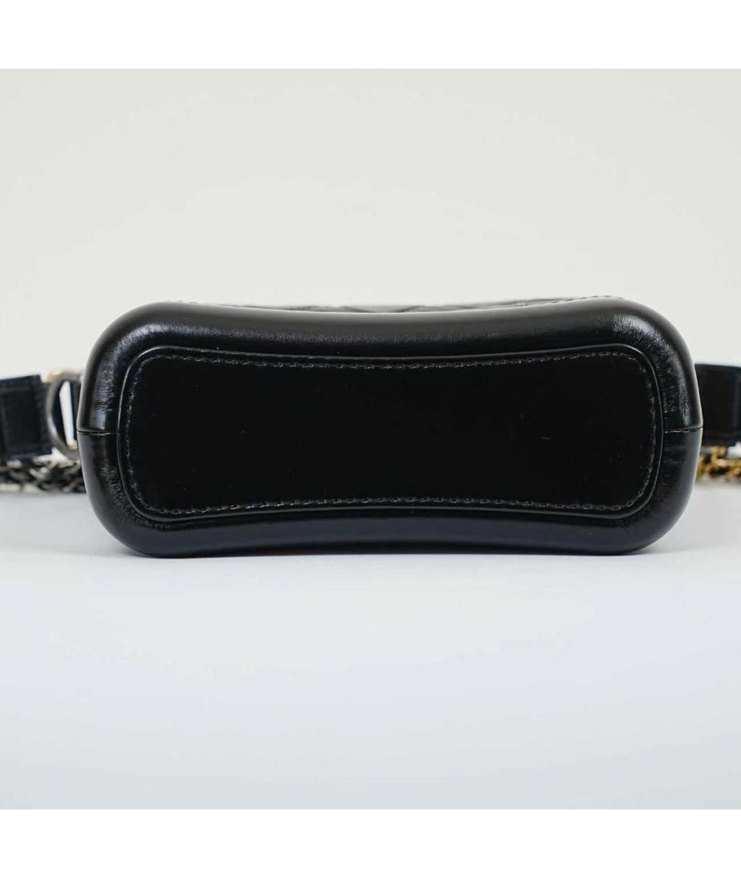 CHANEL Черная кожаная сумка через плечо, фото 6
