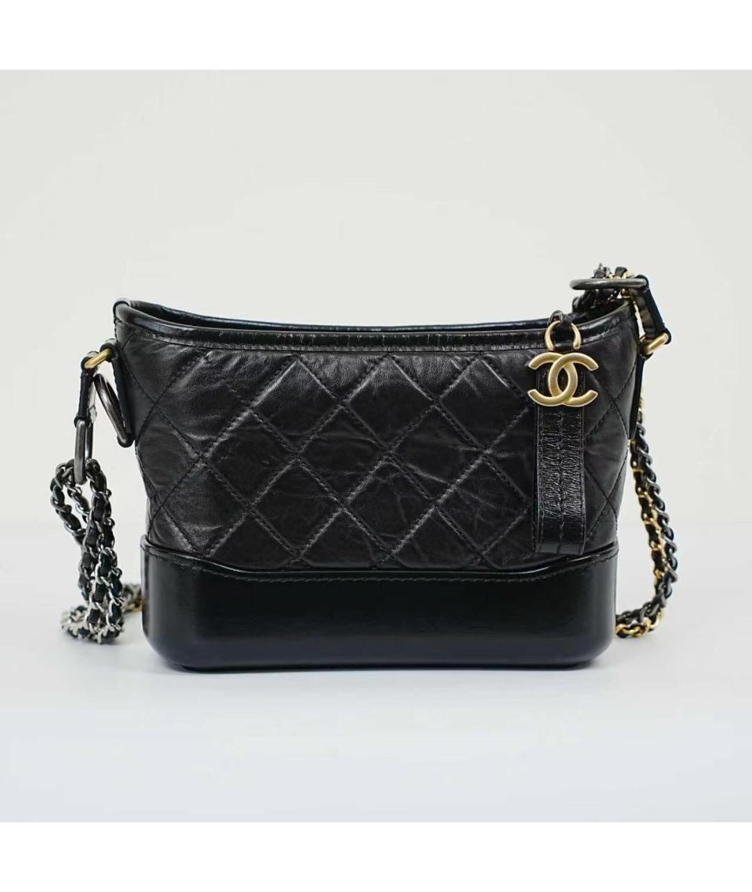CHANEL Черная кожаная сумка через плечо, фото 7