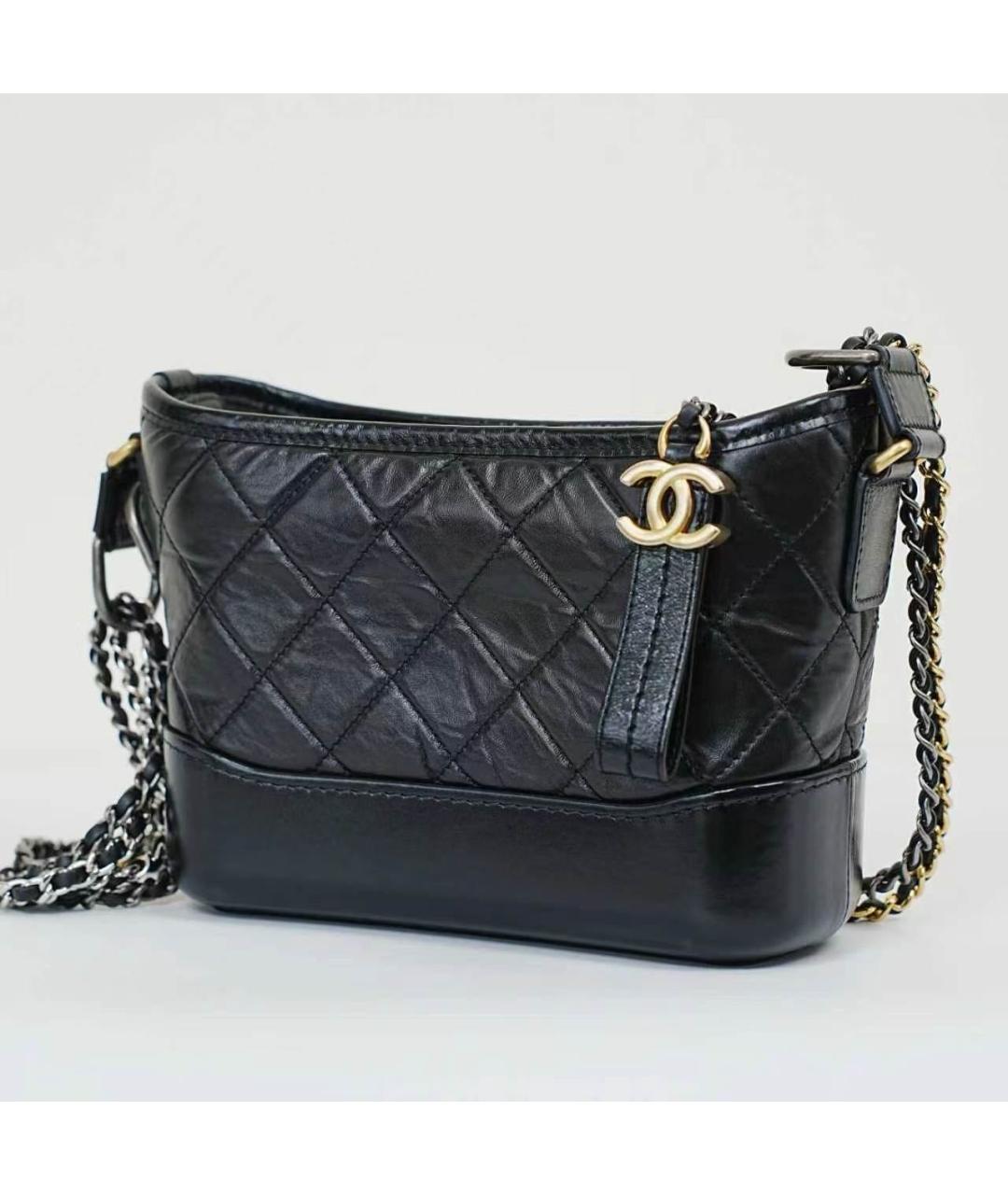 CHANEL Черная кожаная сумка через плечо, фото 3