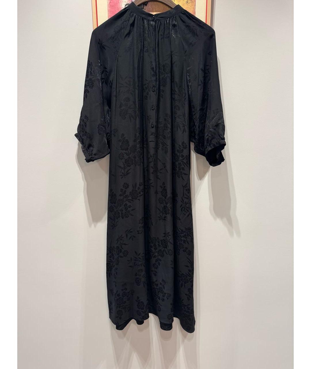 CELINE Черное шелковое коктейльное платье, фото 8