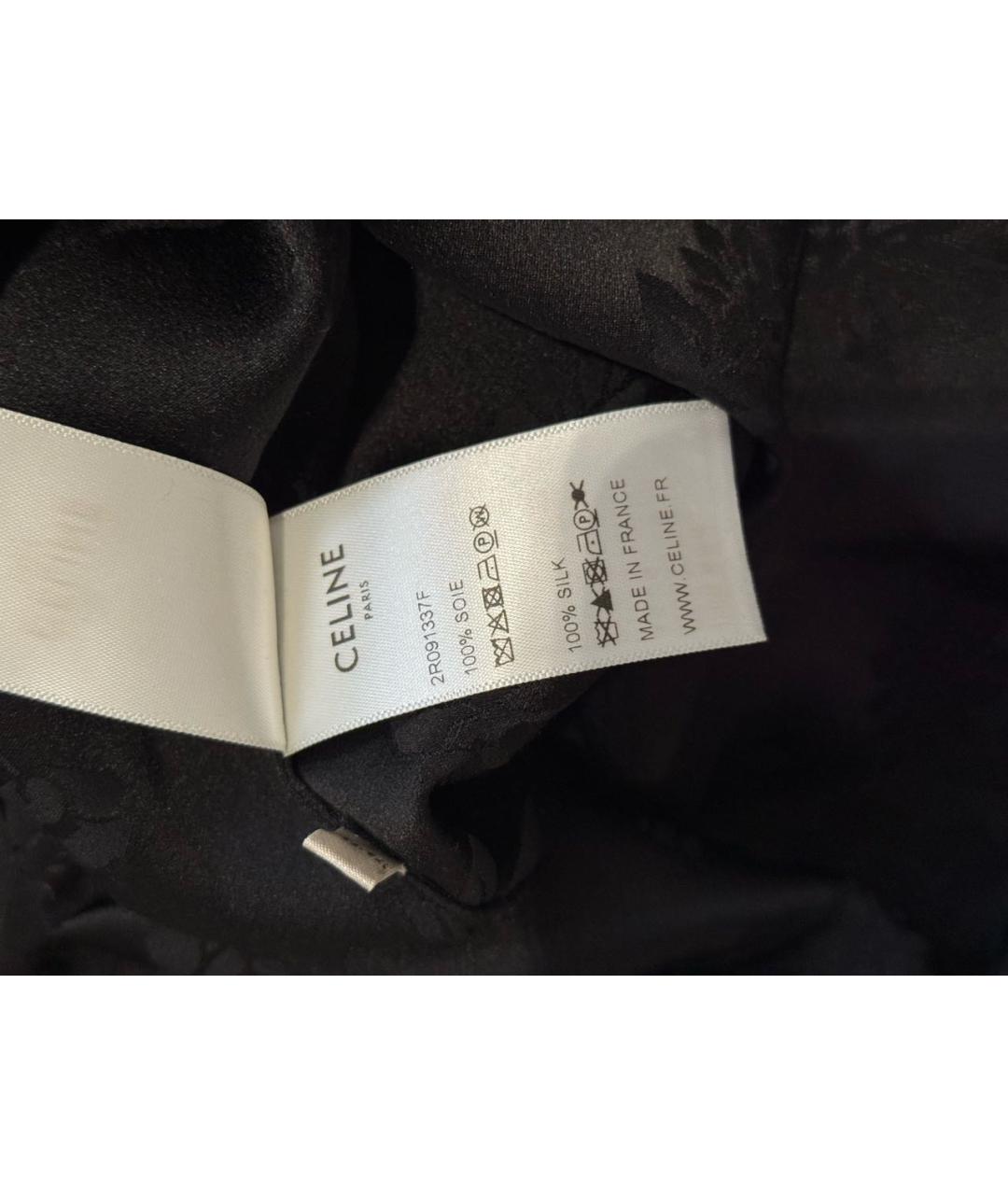 CELINE Черное шелковое коктейльное платье, фото 6