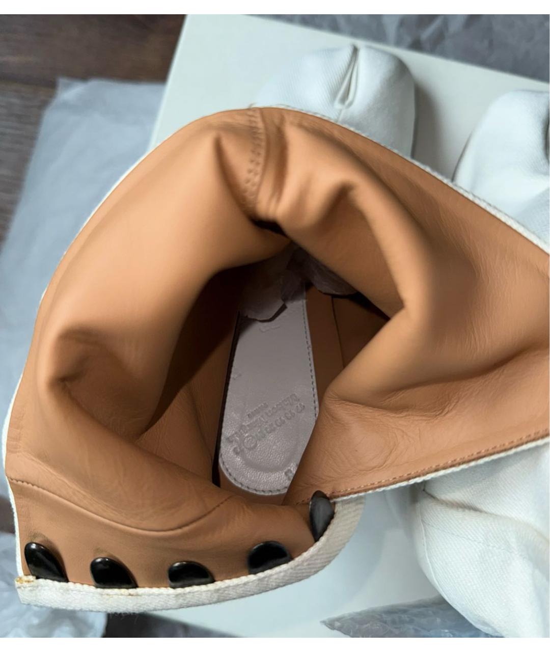 MAISON MARGIELA Белые текстильные ботильоны, фото 3