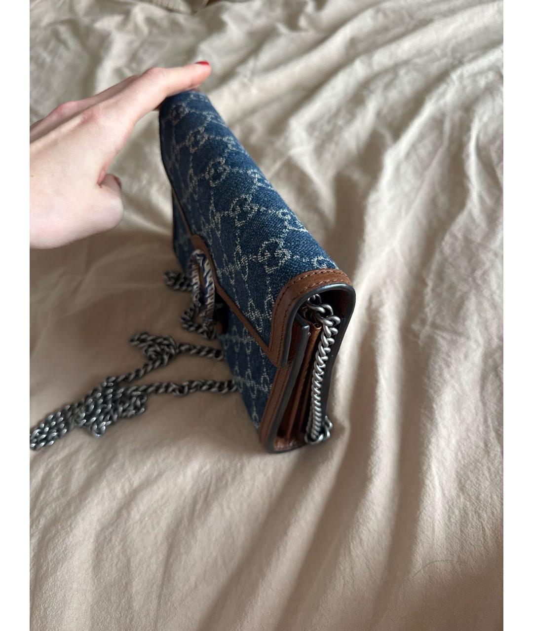 GUCCI Синяя деним сумка через плечо, фото 2