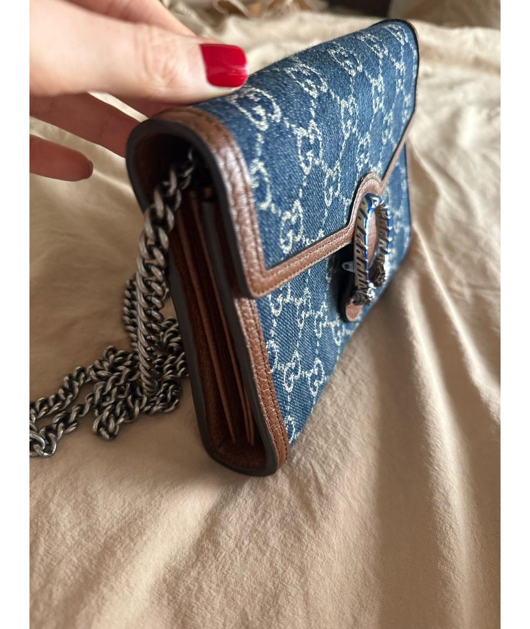 GUCCI Синяя деним сумка через плечо, фото 8