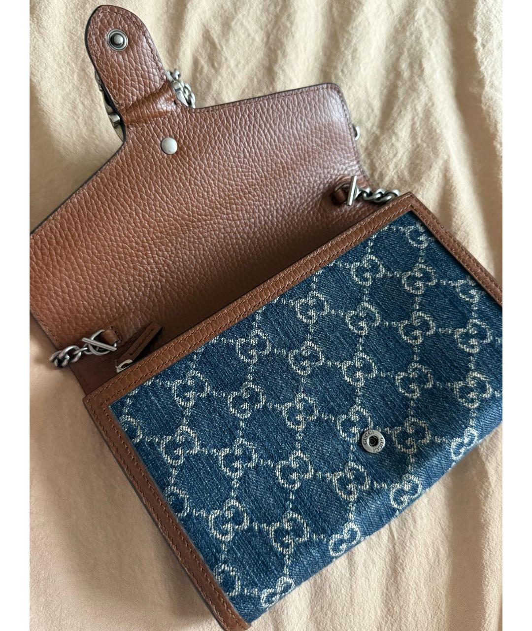 GUCCI Синяя деним сумка через плечо, фото 7