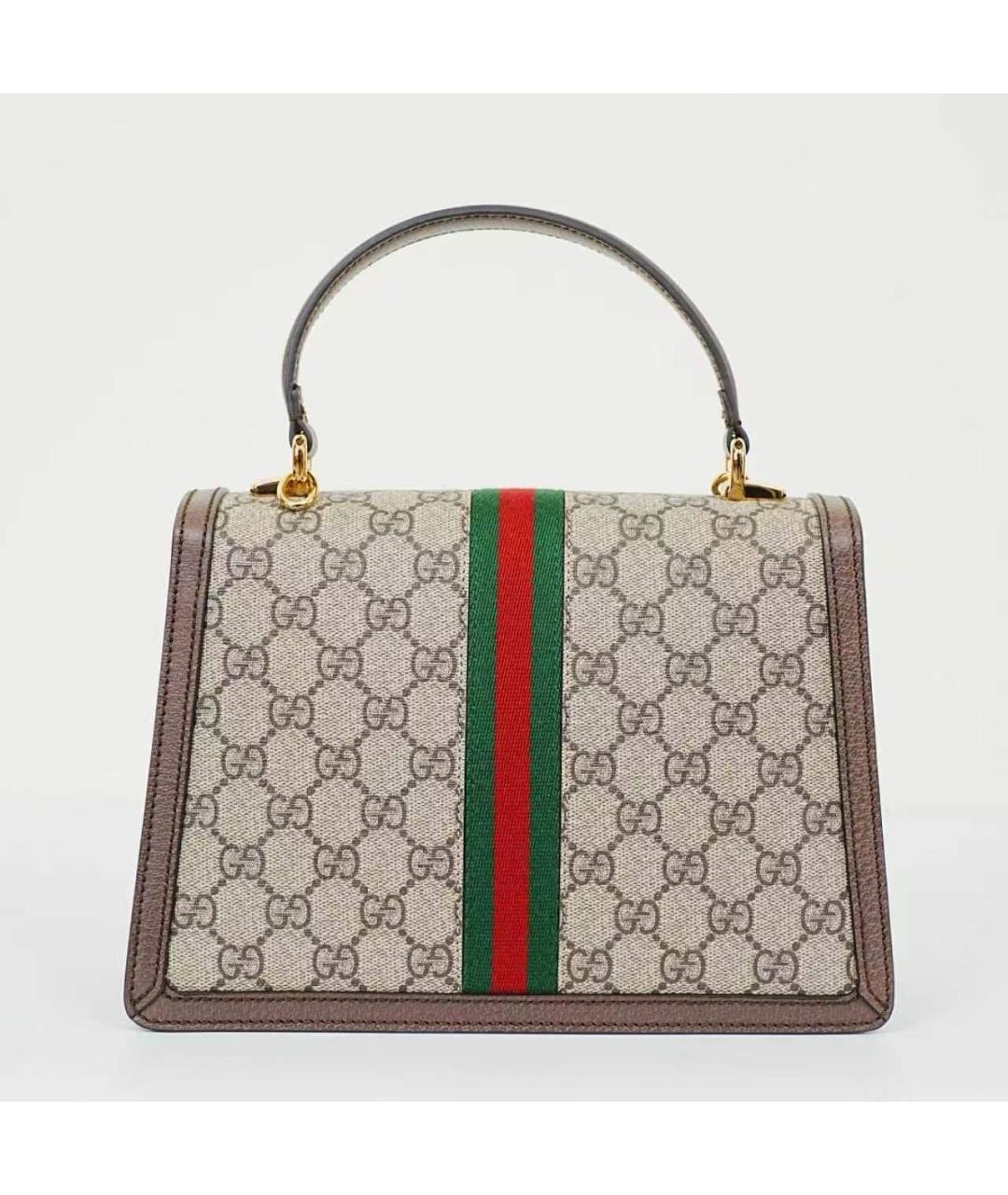 GUCCI Коричневая сумка с короткими ручками, фото 4