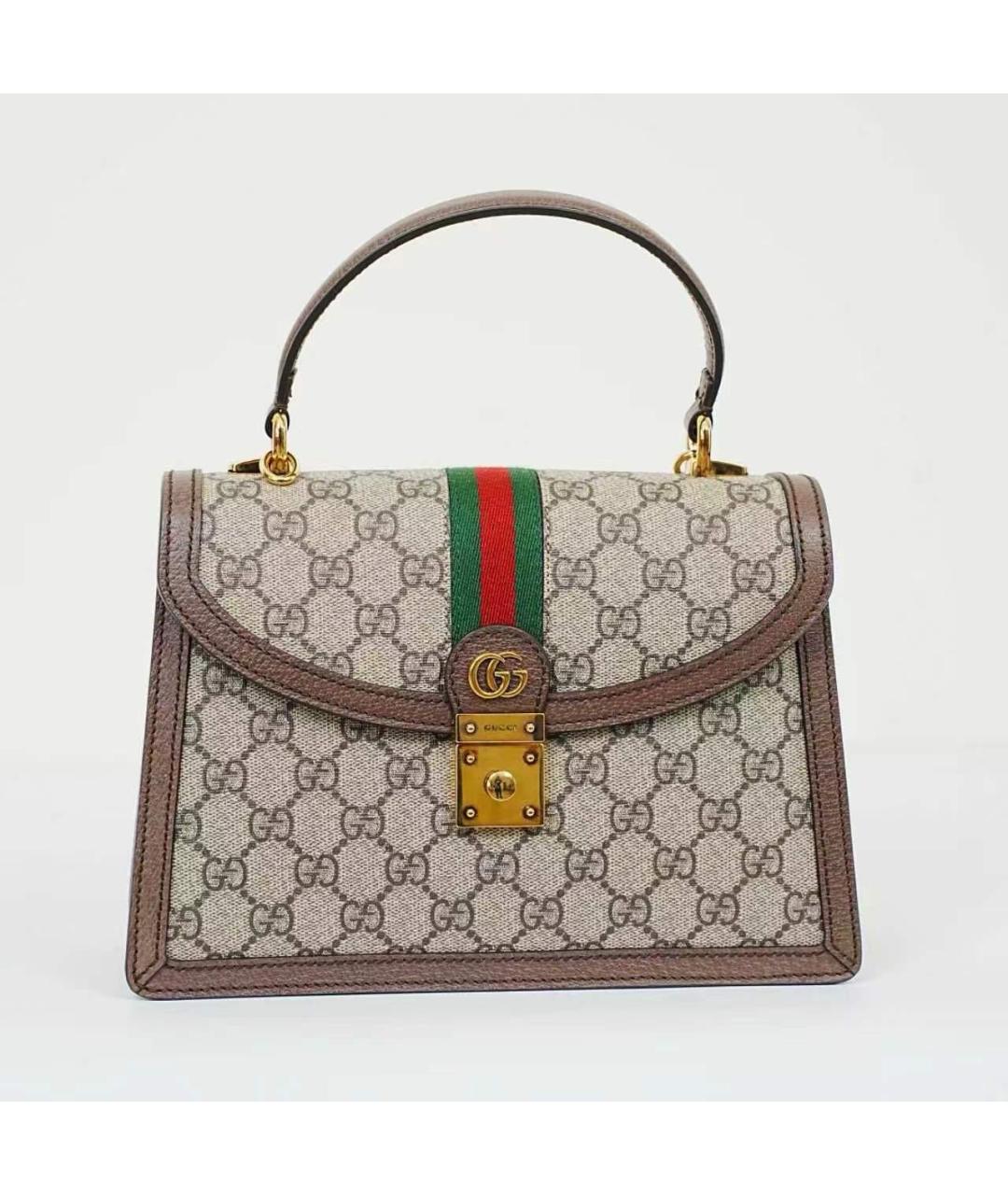 GUCCI Коричневая сумка с короткими ручками, фото 8