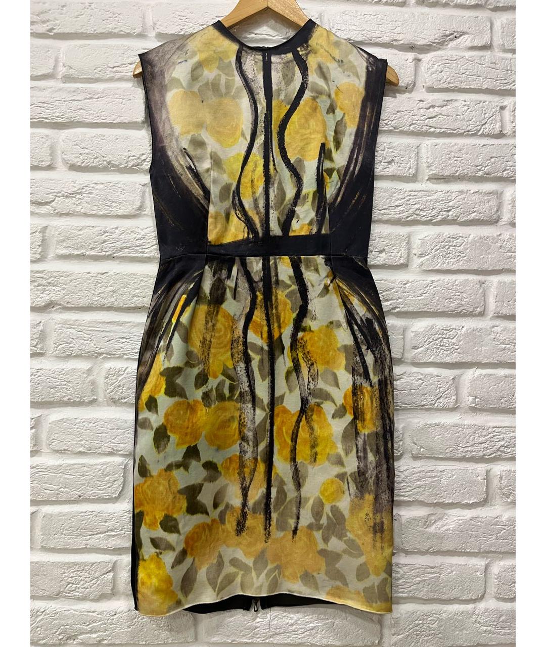 LANVIN Желтое шелковое коктейльное платье, фото 9