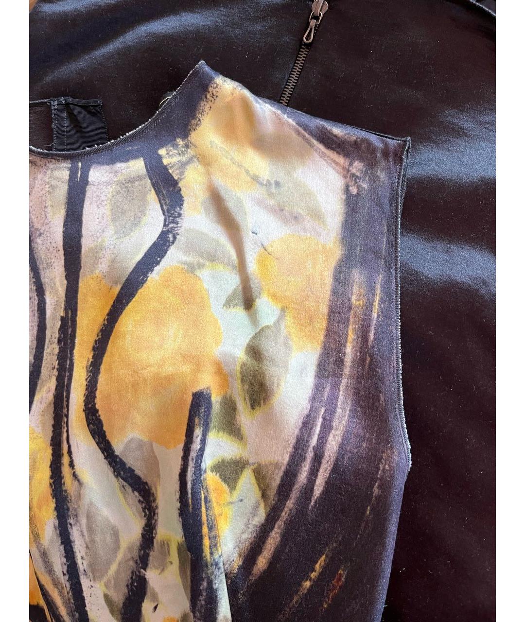 LANVIN Желтое шелковое коктейльное платье, фото 4