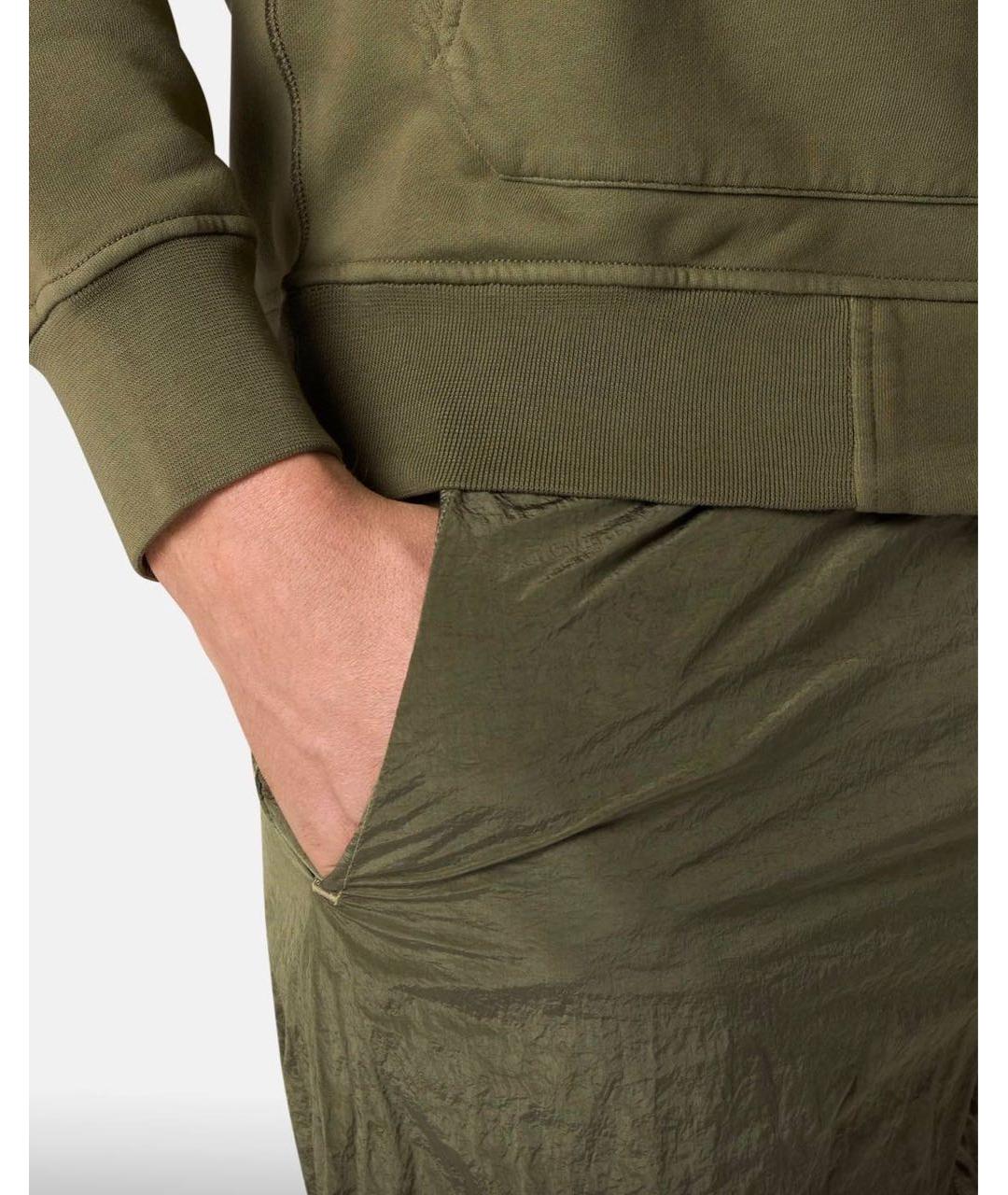 STONE ISLAND Зеленые полиамидовые шорты, фото 4