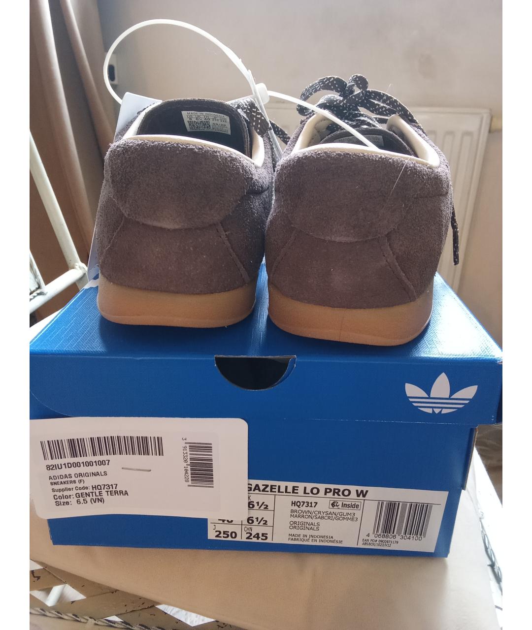 ADIDAS Коричневые замшевые кроссовки, фото 5