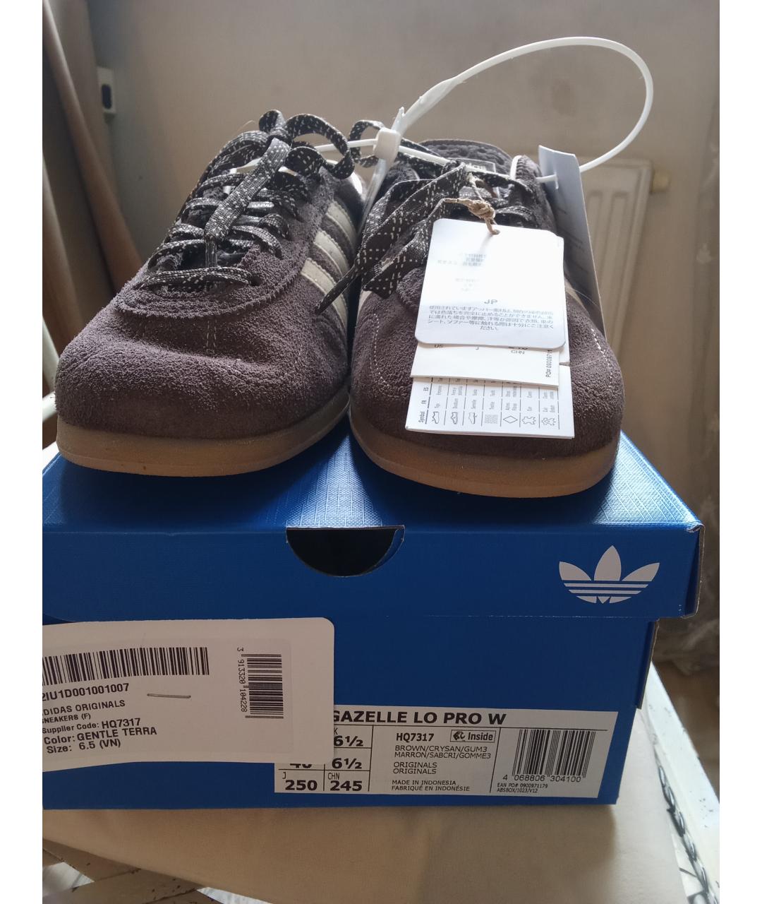 ADIDAS Коричневые замшевые кроссовки, фото 3