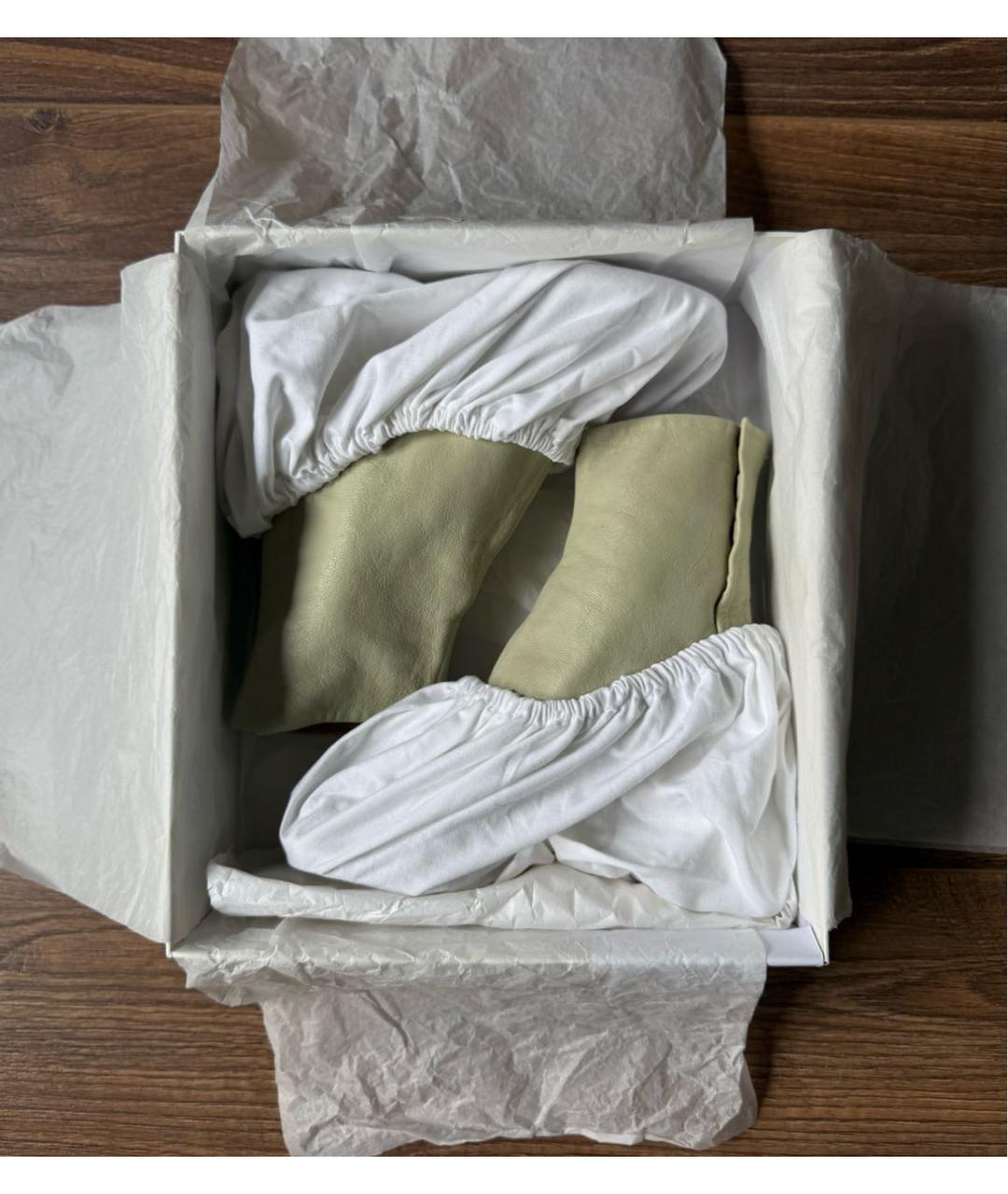 MAISON MARGIELA Бежевые кожаные ботильоны, фото 5