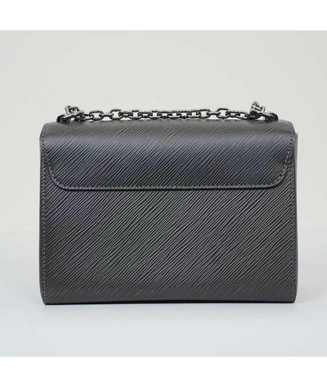 LOUIS VUITTON Черная кожаная сумка через плечо, фото 4